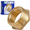Brass Reducer Pipe Connector with External and Internal Thread 1