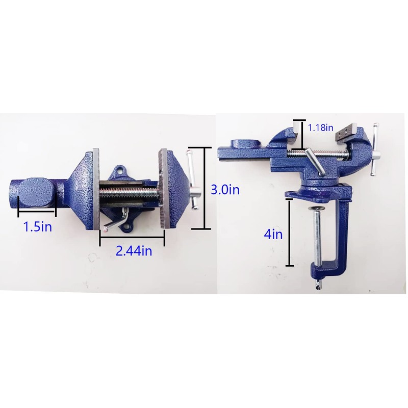2-in-1 Dual-Purpose Combined Bench Vise or Table Vise, With end-point