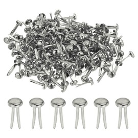 PATIKIL Brads for Paper Crafts, 150 Pcs Silver Metal Paper Fasteners Round Head Mini Brads Split Pins Paper Crafting Supplies for DIY Craft Project Scraping Book, 11 mm