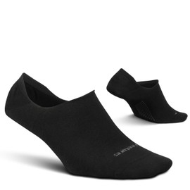 Feetures Womens No Show Sock (Small, Black)