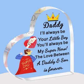 FMCC Dad Gifts from Son Daddy Birthday Dad Fathers Day Christmas from Son Acrylic Plaque Daddy Son Love is Forever