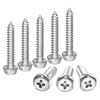 sourcing map Phillips Hex Washer Self Tapping Screws, M5 x
