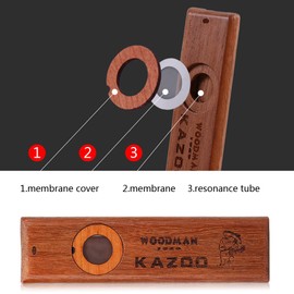 Kazoo Wood, Kazoo Wood, Woodman Kazoo, Kazoo Instrument Wood, Wooden Kazoo, Vintage Wooden Kazoo Ukulele Guitar Partner Easy to Learn Musical Instrument