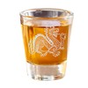 Hip Flask Plus 2oz Dragon Two SHOT GLASS
