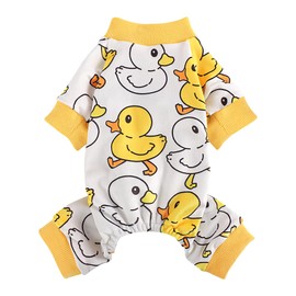Dog Pajamas for Small Dogs Girl Boy Soft Cute Pet Pjs Fall Winter Warm Puppy Onesie Pet Clothes Stretchable Jumpsuits Puppy Sweaters Outfits for Chihuahua Yorkie Cat (Duck, XS)