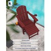 KINGYES Folding Adjustable Adirondack Chair with Ottoman & 2 Cup