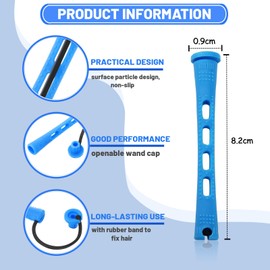 Honicemar 60 Pcs Perm Rollers Set for Long & Short Hair - 0.35 Inch Small Cold Wave Rods, DIY Curling Tools for Natural Hairstyles, Hair Curling Rods for Home or Salon Styling