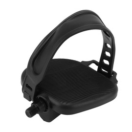 1 Pair of Exercise Bike Pedals with Straps, Non-Slip Stripe Pattern, Portable Exercise Bike Parts for Stationary Bicycles, Spin Bikes and Stationary Exercise Bikes (1/2 Inch Thread)