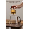 Glass Teapot with Removable Infuser, Loose Leaf Tea Brewing (Half
