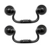 Pastlla 4Pcs Antique Bronze Black Cabinet Pull Handles Bail Handle
