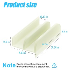 M6219 Sliding Shower Door Bottom Guide for Sliding(top Hung) Shower Door(tub Enclosure) Systems, Glass Shower Door Track Guide, Shower Door Replacement Parts,1/2" Wide Channels,Plastic Construction
