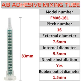 HFYJJHKQ Mixing Nozzle for AB Glue Gun, 50 Pack epoxy Resin Mixing Nozzle, Glue applicator, Static Mixing Nozzle tip, applicator for AB Gun Static Mixer Resin Mixing tip 50ml/1.7oz (1:1/1:2 Ratio)