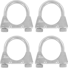 Set of 4 Stainless Steel Brackets M8 x Extremely Durable Mounting Clamps Stainless Steel Heavy Duty (Pack of 4 M8 x 38 mm)