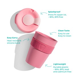 KeepCup Original, Lightweight Reusable Coffee Cup with Splashproof Sipper Lid - 12oz/340ml - Vanda