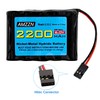 AMZZN 2PCS 6.0V 2200mah AA NiMH battery with Hitec connector