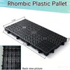 6 Pcs Heavy Duty Plastic Floor Pallets, 23.6x11.8x1.18 Inch Lightweight