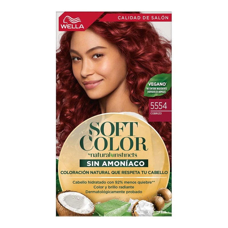 Soft Color Tinte Semi Permanente 5554 Cobrizo | Crema, Agua,