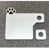 Licenseplate-007 Motorcycle Self-Response Sticker Acrylic Plate (Paw) 0.06 inch (1.5