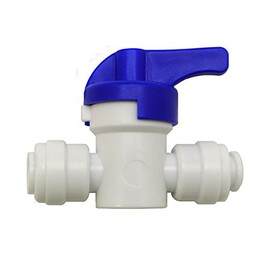 Finerfilters 1/4" PF Shut Off Valve Tap To Accept 1/4" Tube For Drinking Water, Reverse Osmosis, Fridge Filter Systems (5)