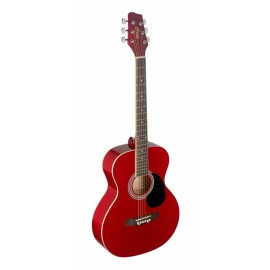 Stagg 4/4 Auditorium Acoustic Guitar - Red - SA20A RED