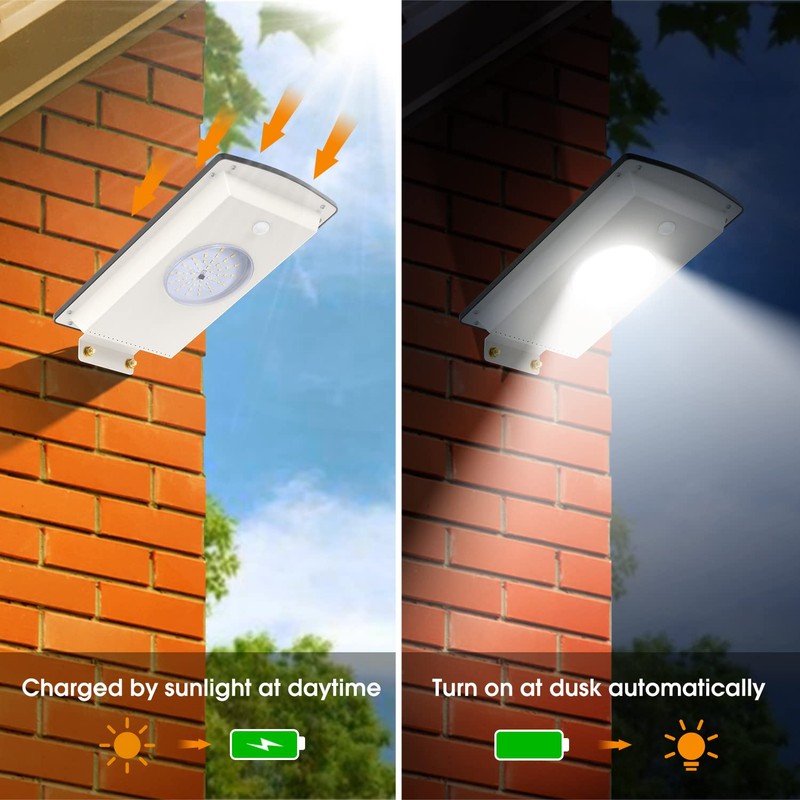 Malitupy Solar Street Lights Outdoor, Cool White/Warm White Solar Street