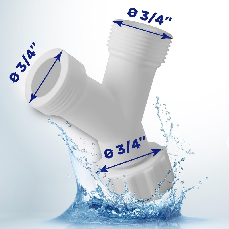 Monteral Double Water Connection Distributor for Washing Machine and Dishwasher,