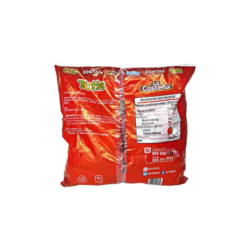 Totis Donitas Chile Y Limón 25piezas 10g. C/u