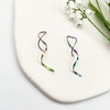 Spiral Threader Earrings for Women Handmade Spiral Earrings Twisted Curved