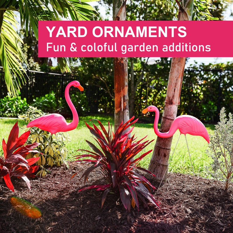 Galashield Pink Flamingo Yard Decorations Pack of 2 Flamingo Decor