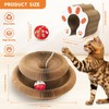 MAXTOOA Magnetic Reversible Cat Cardboard Scratcher Collapsible Interactive Cat Toy
