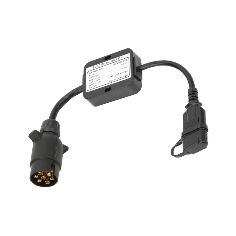 Trailer Connector European 7 Pin to American 4 Pin Taillight