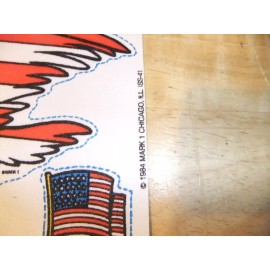Mark 1 VTG LOT OF 4 1984 Mark 1 Scratch & Sniff Patches Large Patriotic Eagle 6X4"