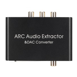 HDMI ARC Audio Extractor 192KHz, HDMI ARC Adapter with 3.5mm Headphone Port, Audio Converter Analog for Home Cinema TV Soundbar Speaker Amplifier