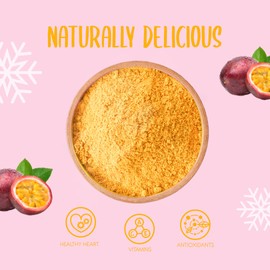 Gefriergetrocknetes Passionsfrucht Pulver 100g - Gefriergetrocknete Früchtpulver - Pulver mit Passionsfrucht Geschmack für Backen, Smoothies & Joghurt - Maracuja Pulver mit Natürlichem Aroma