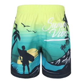 Aisyee Costume da bagno per ragazzi, pantaloncini da bagno, ad asciugatura rapida, da spiaggia, stile Hawaii, 5-14 anni, 15-16 anni