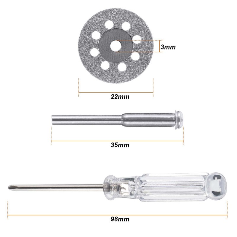 20 Pieces 22 mm Diamond Cutting Wheel with 4 Pieces
