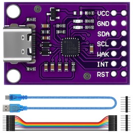 CP2112 MCU-2112 Debug Board, USB to SMBus I2C Communication Module with Type-C Cable + 10CM Male to Female Dupont Cable 10p, 2.0 Type-C 2112 Evaluation Kit Sensor Adapter for Arduino, Raspberry Pi