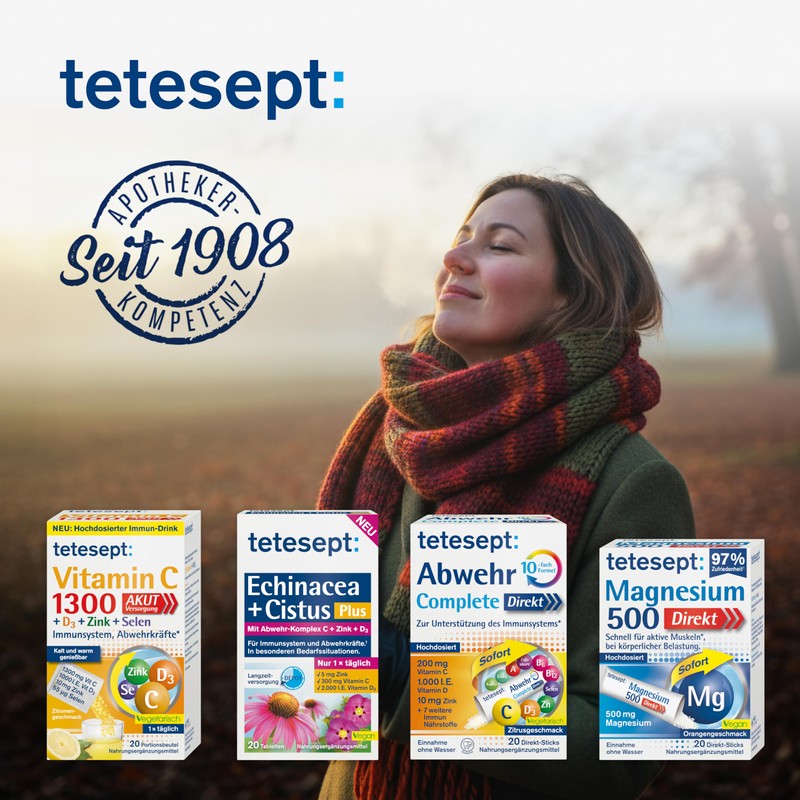 tetesept Defence Complete Direct Sticks, 10x Formula with Vitamin C