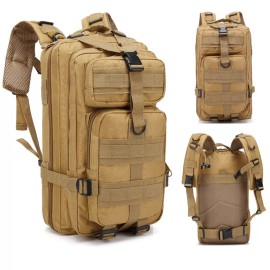 JahyShow 30L Outdoor Military Molle Tactical Backpack Rucksack Camping Hiking Travel Bag - Khaki