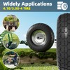 【UPGRADED】4.10/3.50-4 Tire and Wheel Flat Free, 10 Inch Solid Rubber
