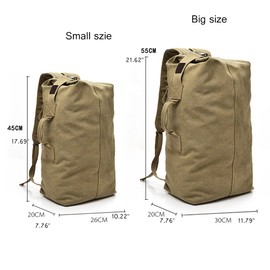 Military Duffel Bag Top Load Double Strap Canvas Backpack Army Travel Big Size