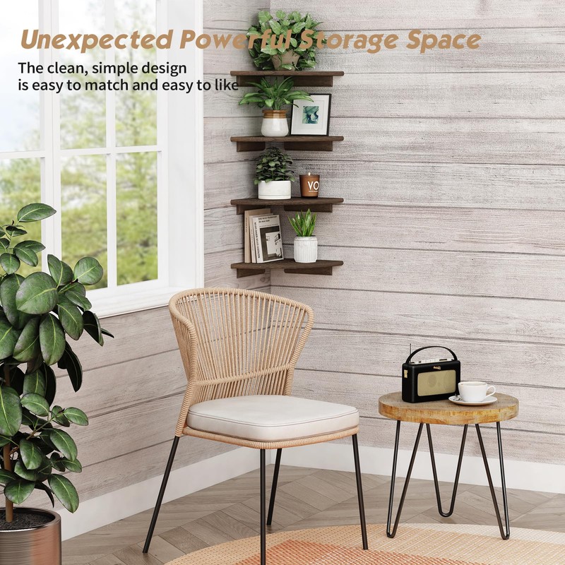 Forbena Large Corner Floating Shelves for Wall Set of 4,