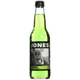 Jones Soda Co. Cane Sugar Green Apple Soda 12oz Bottles [12-Bottles]