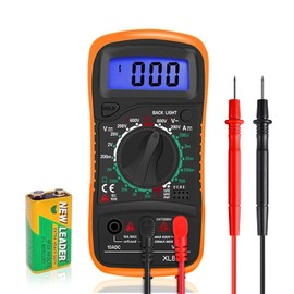 RICOKEY Digital Multimeter Voltmeter Batterietester Spannungsprfer Durchgangsprfer Ohm Volt Ampere Messger?t AC/DC Spannung Strom Widerstand Diode Transistor, Gro?es LCD Anzeige und Hintergrundlicht