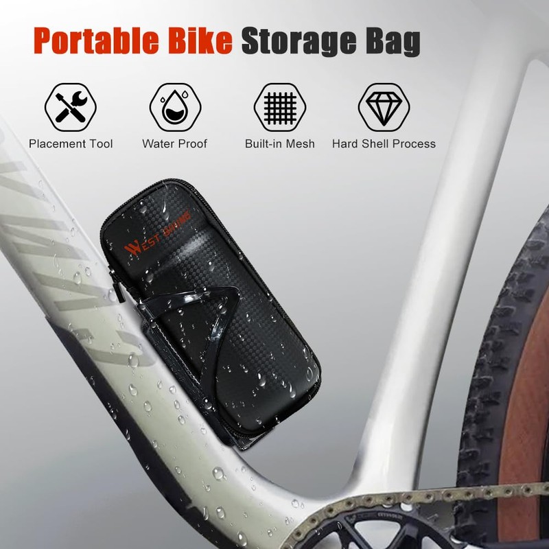ZIMAOER Bicycle Bottle Holder with Tool Bag, Lightweight & Robust