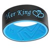XAHH Silicone Ring for Couple,His Queen Her King Lovers Ring,Him
