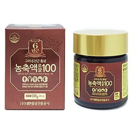 6-year Red Ginseng 100% Concentrate Liquid, 3.5 oz (100 g) (1 Month Supply), Ginsenoside Rg1+Rb1+Rg3... 12 mg/3g (daily intake), Korean Health Food