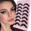 Mink Lashes Fluffy D Curl Russian Strip Lashes Wispy Lash