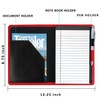 Lcjtop Padfolio Binder A5 Document Organizer with Refillable Lined Notepad,