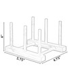 Basicwise Set of 2 Bamboo Wooden Dish Drainer Rack, Plate